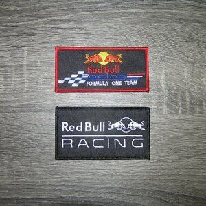 (2) Red Bull Racing Motorsports Energy Drink Iron On Patches